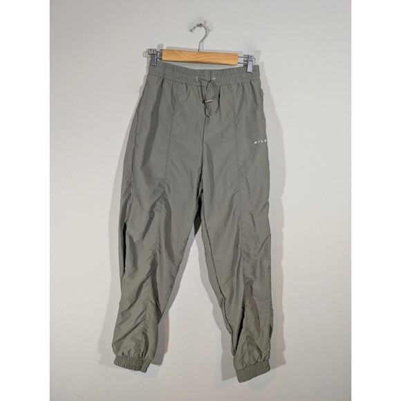 Anthropologie Wilo The Label Pants Women Sz S Green Parachute Joggers Gorpcore - Picture 1 of 9